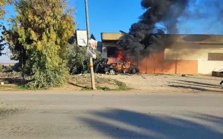 بالفيديو - غارة تستهدف سيارة في القصر شمال الهرمل