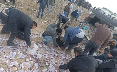 تطاير ملايين الليرات على أوتوستراد حمص – دمشق