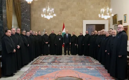 رئيس الجمهورية و وفد من الرهبنة الأنطونية المارونية