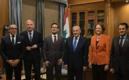 لقاء اللجنة الخماسية مع بري في عين التينة