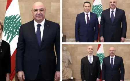 رئيس الجمهورية يتسلّم أوراق اعتماد سفراء:  فرسان مالطا - Maria Emerica Cortese كولومبيا - Edwin Ostos Alfonso بلغاريا - Iassen Tomov