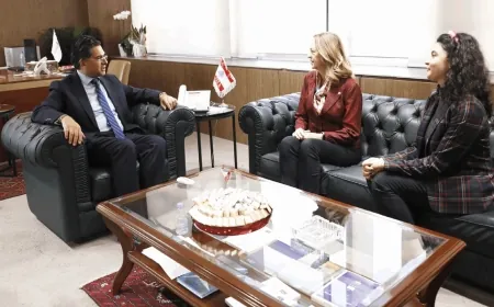 وزير الاعلام استقبل جونسون وماغرو... وهذا ما قاله عن قانون الإعلام