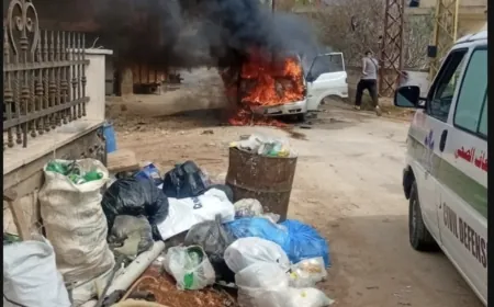 ‏طوارئ الصحة العامة: غارة الجيش الإسرائيلي على سيارة فان في بلدة يحمر أدت في حصيلة أولية إلى سقوط شهيد