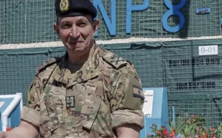 وصول قائد الجيش العماد رودولف هيكل إلى السراي الحكومي للقاء رئيس الحكومة نواف سلام