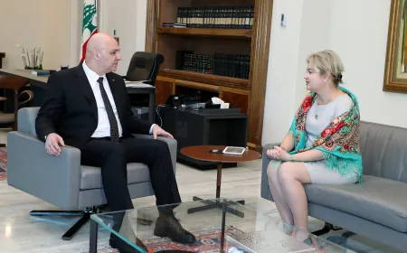 ‏رئيس الجمهورية بحث مع سفيرة بولندا في لبنان Aleksandra Bukowska-McCabe سبل تعزيز العلاقات بين البلدين وتطويرها في مختلف المجالات، بالإضافة إلى جولة أفق حول الأوضاع الإقليمية