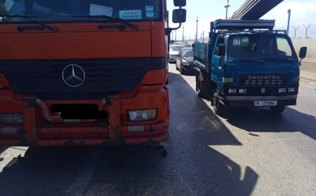 التحكم المروري: تعطل شاحنة قبل أنفاق المطار باتجاه بيروت ودراج من مفرزة سير بعبدا يعمل على المعالجة