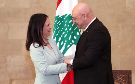 رئيس الجمهورية مستقبلاً وزيرة خارجية المانيا: