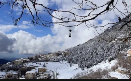 حرارة باردة جدا وثلوج على هذا الارتفاع...