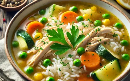 طريقة عمل شوربة الدجاج بالأرز والخضار