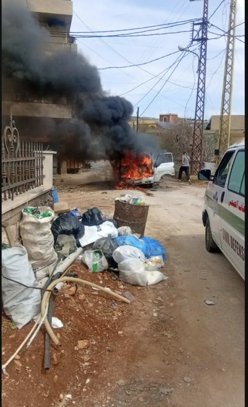 ‏طوارئ الصحة العامة: غارة الجيش الإسرائيلي على سيارة فان في بلدة يحمر أدت في حصيلة أولية إلى سقوط شهيد