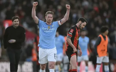 مانشستر سيتي يخطط لتكريم خاص لدي بروين بعد إعلان رحيله