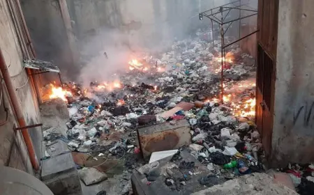 حريق نفايات بفعل فاعل والدفاع المدني يتدخل