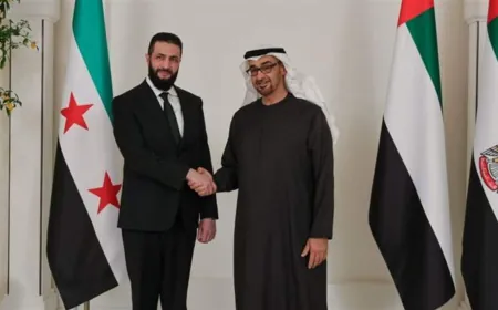 بن زايد للشرع: الإمارات ستدعم سوريا بكل ما تستطيع