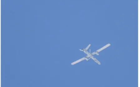 تحليق مسيّرة من نوع هيرمز 450 تحلّق فوق القصيبة والجوار