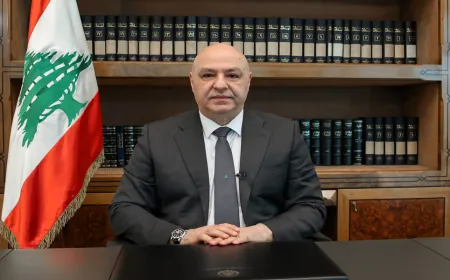 عون يصل قطر