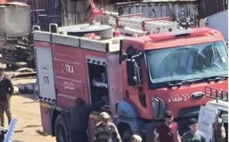 حريق على متن باخرة في مرفأ طرابلس