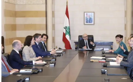 سلام يستقبل وفدًا من لجنة الشؤون الخارجية في البرلمان الهولندي