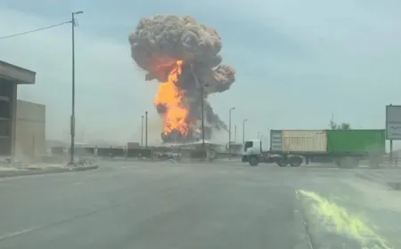 تحقيقات جارية بعد انفجار حاوية وقود في ميناء الشهيد رجائي وإصابة المئات