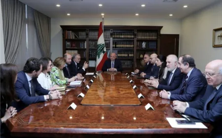 عون امام وفد "الشيوخ الفرنسي":قرار حصر السلاح بيد الدولة متخذ وفق خطاب القسم