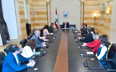 الرئيس سلام يستقبل وفد معهد الشرق الأوسط ويعرض إنجازات الحكومة وخارطة الطريق لدعم لبنان