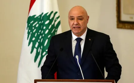 وصول الرئيس عون الى مبنى تلفزيون لبنان