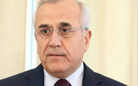 الرئيس ميشال سليمان، بعد الإِدلاءِ بِصَوتِهِ في عمشيت