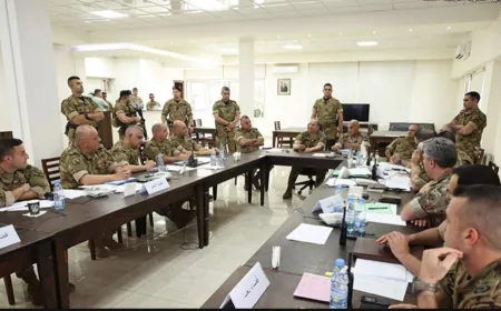 قائد الجيش يتفقد غرفة عمليات منطقة جبل لبنان