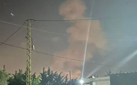 غارة إستهدفت بورة تجميع خردة في بلدة صريفا