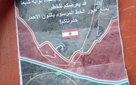 بالصورة العدو الإسرائيلي يلقى مناشير تحذيرية