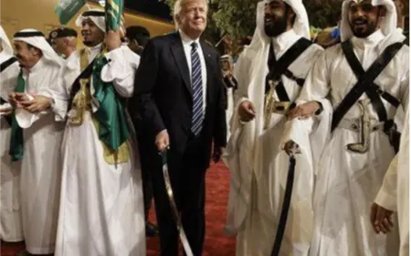 رؤساء أميركيون زاروا السعودية: رقص بالسيف وبلورة مضيئة وسلام بقبضة اليد