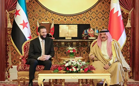 ملك البحرين يناقش مع الشرع سبل دعم أمن سوريا واستقرارها