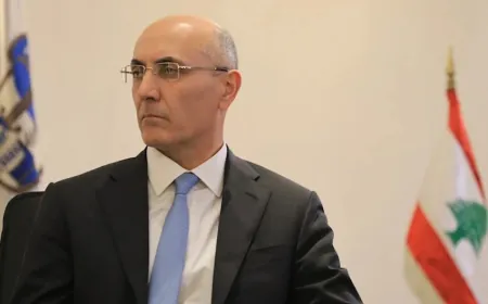 وصول وزير الداخلية والبلديات أحمد الحجار إلى مدرسة تكميلية المقالع الرسمية في المنية حيث يتفقد سير العملية الانتخابية