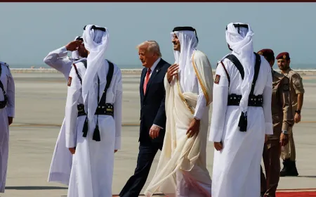 الرئيس الأميركي دونالد ترامب يصل إلى قطر ضمن جولته الخليجية