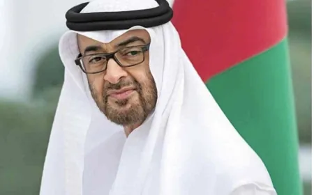 رئيس دولة الإمارات محمد بن زايد يستقبل ترامب في مطار أبوظبي الرئاسي