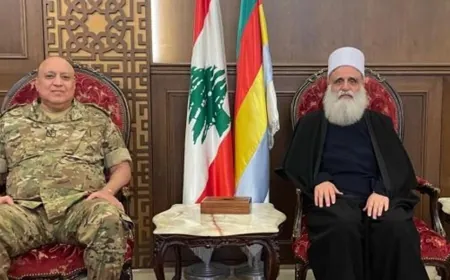 شيخ العقل بحث ورئيس الأركان قضايا أمنية وعامة في لبنان