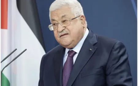 وصول الرئيس الفلسطيني محمود عباس الى قصر بعبدا للقاء الرئيس عون