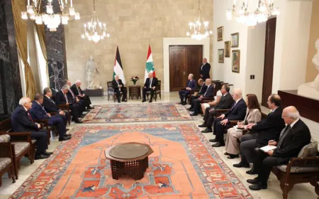 لقاء موسّع بين الرئيس عون والرئيس الفلسطيني محمود عباس بمشاركة الوفدين الرسميَّين اللبناني والفلسطيني