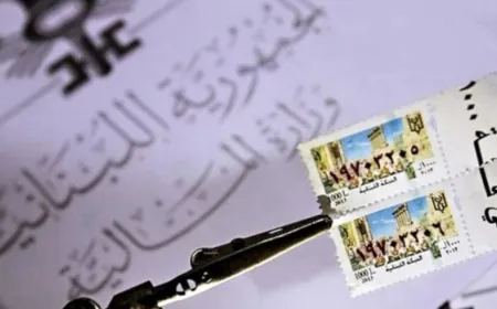 كتاب من وزير المالية حول الطوابع
