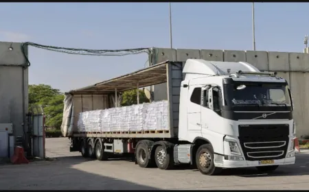 الجيش الإسرائيلي: 107 شاحنات مساعدات دخلت غزة أمس