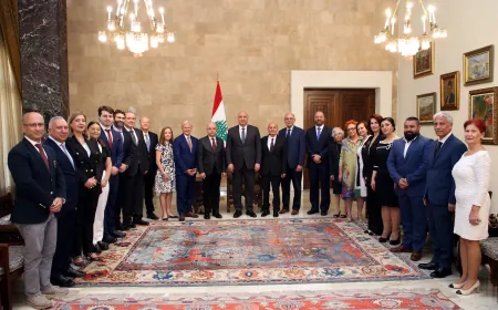 ‏الرئيس عون أمام وفد جامعة "هايكازيان":  لا خوف على لبنان بوجود أجيال الخريجين والمفكّرين الذين يزخر بهم الوطن