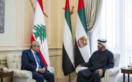 رئيس مجلس الوزراء نواف سلام يزور رئيس دولة الإمارات: تعزيز التعاون الثنائي وتأكيد على العمل العربي المشترك