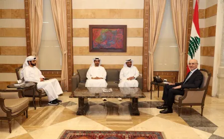 الحجار بحث والوفد الاماراتي في سبل التعاون لتطوير مشاريع الوزارة