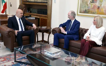 الأوضاع في لبنان وسوريا بين الرئيس عون وبيدرسون وبلاسخارت