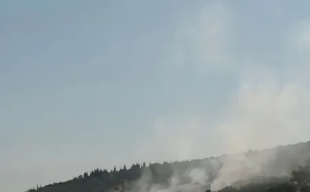 حريق في معمل فرز النفايات في المنية