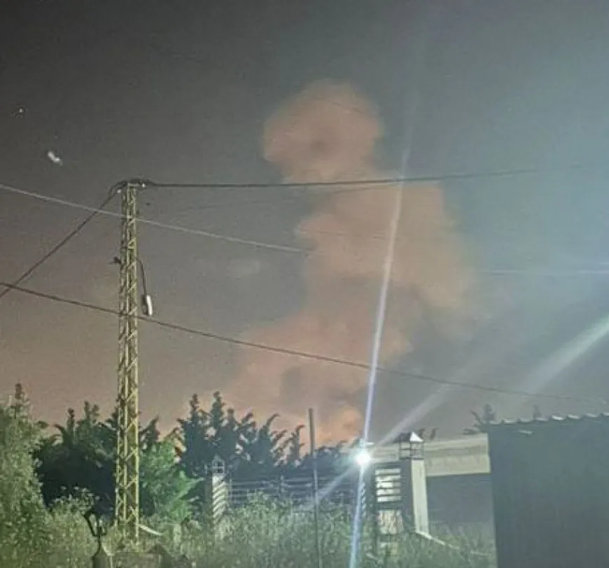 غارة إستهدفت بورة تجميع خردة في بلدة صريفا