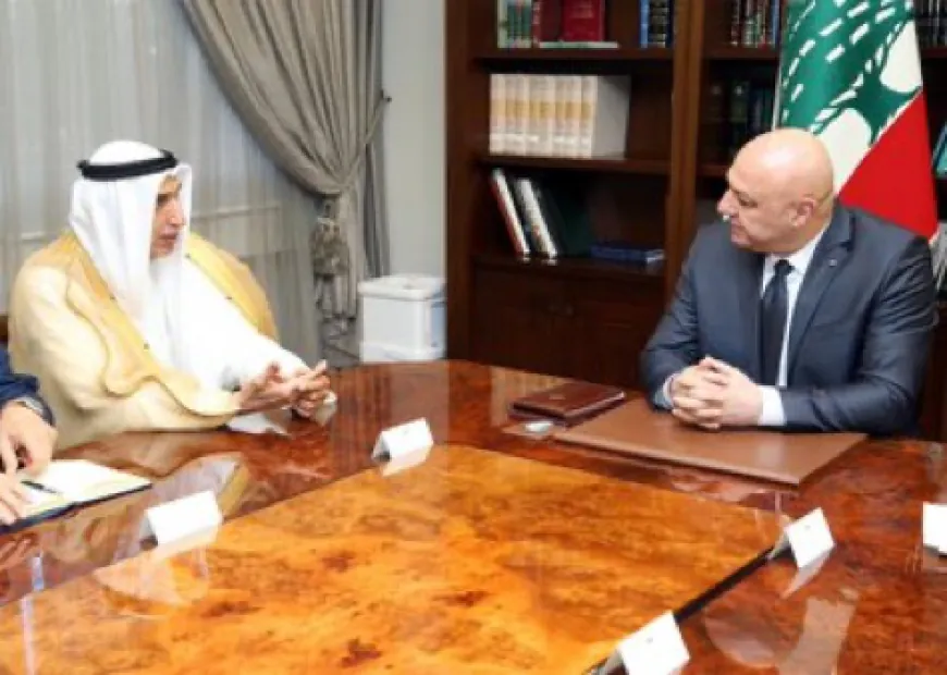الرئيس عون خلال استقباله رئيس الصندوق العربي للإنماء الاقتصادي والاجتماعي بدر محمد السعد: