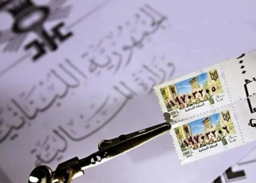كتاب من وزير المالية حول الطوابع