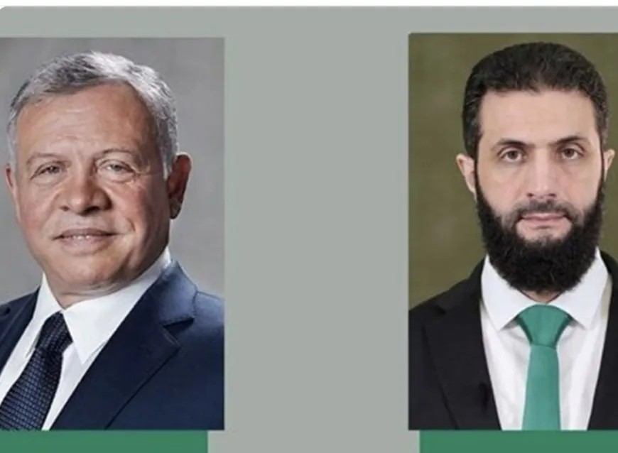 الرئيس أحمد الشرع يتلقى اتصالاً هاتفياً من الملك الأردني عبد الله الثاني بن الحسين