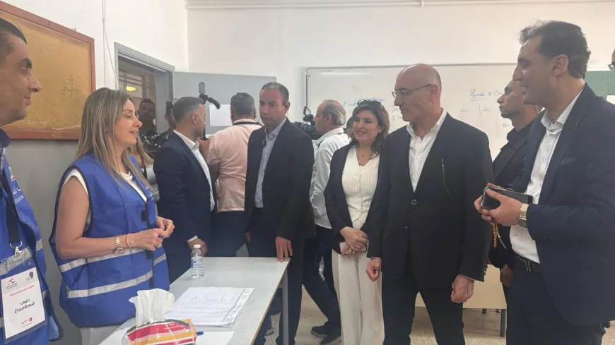 وصول وزير الداخلية والبلديات احمد الحجار إلى بلدة شبعا لتفقد سير العملية الانتخابية