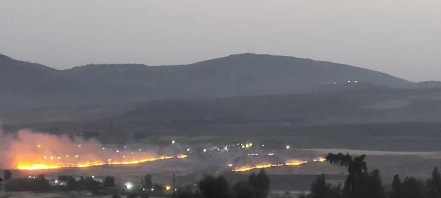 حريق كبير في بلدة الغجر